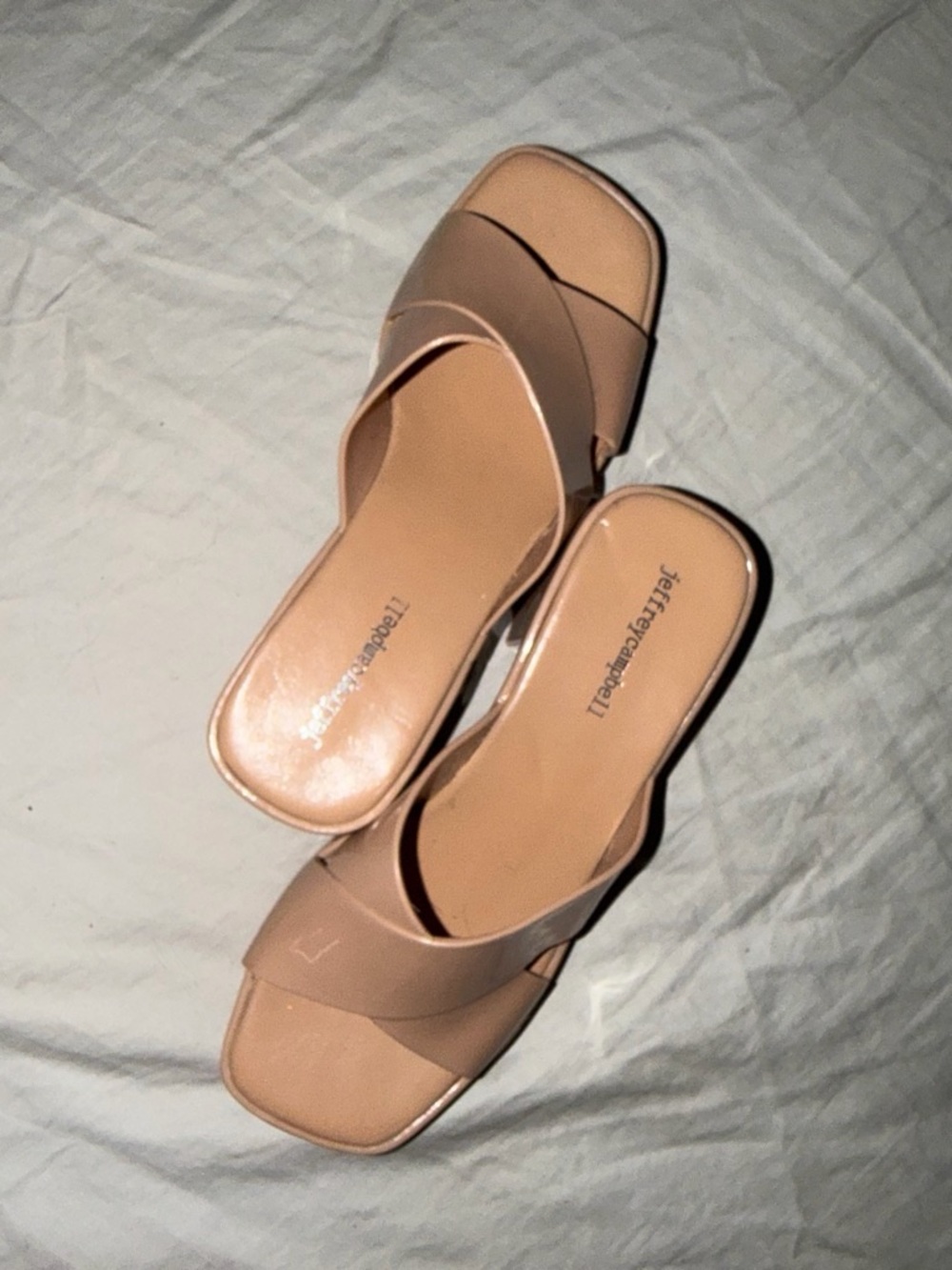 Jeffrey Campbell Beige/Tan Slide Mules